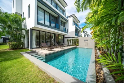 Villa — Modern minimalist style luxury villa with private pool located in a high-end resort area adjacent to Laguna Park Golf Course